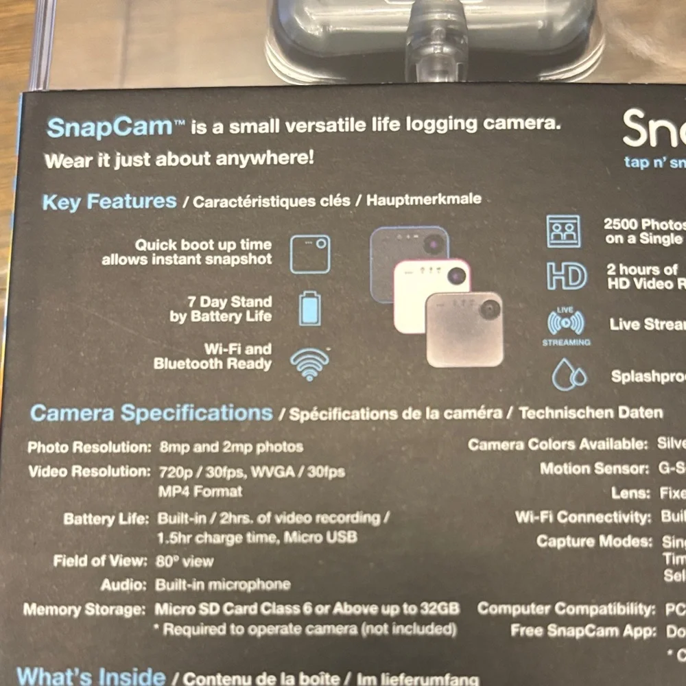 New! iON SnapCam Wearable HD Video Camera